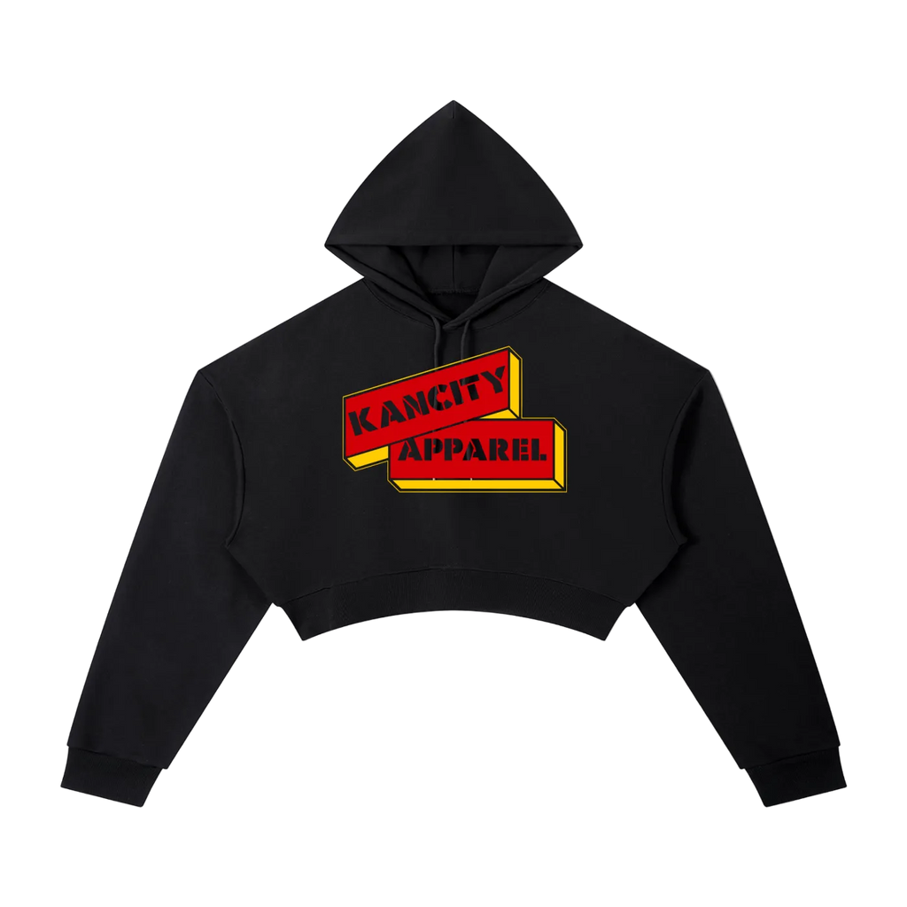 W City Block Cropped Hoodie