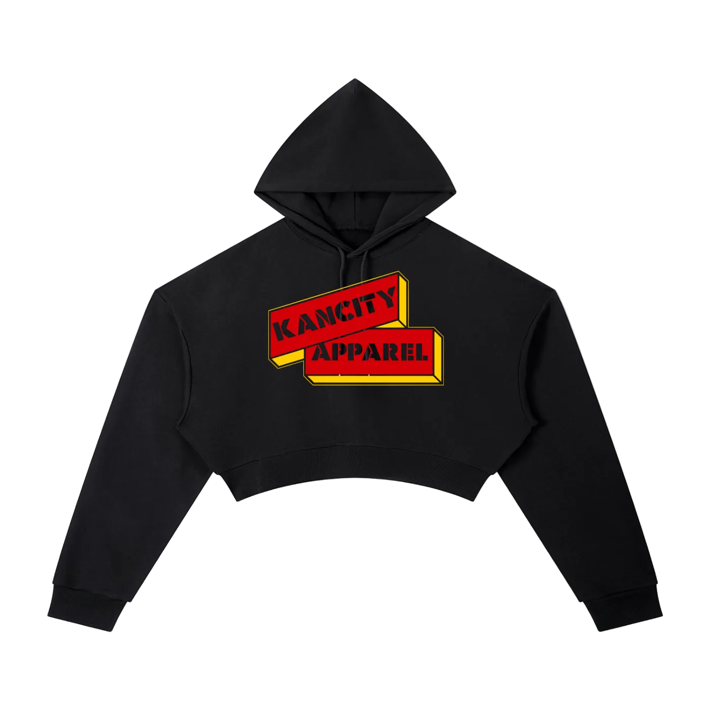 W City Block Cropped Hoodie