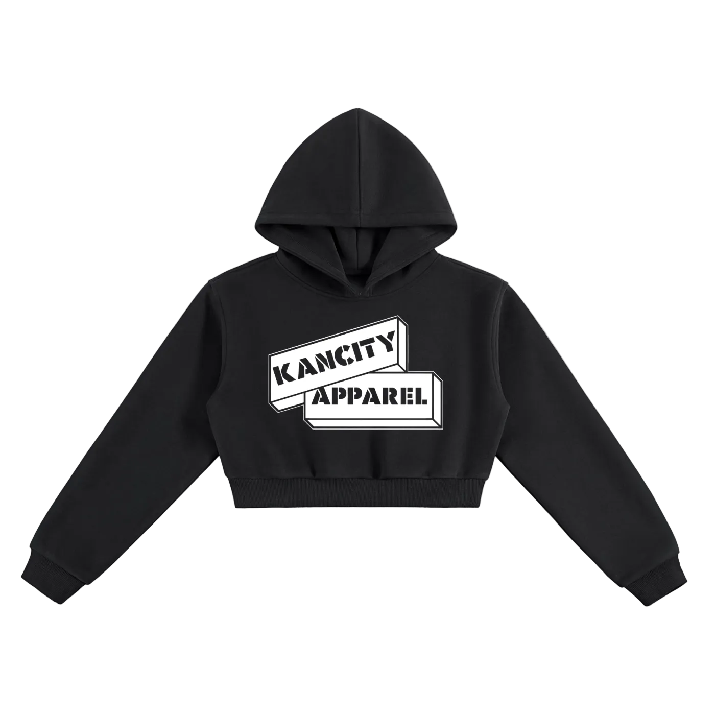 W City Block Cropped Hoodie