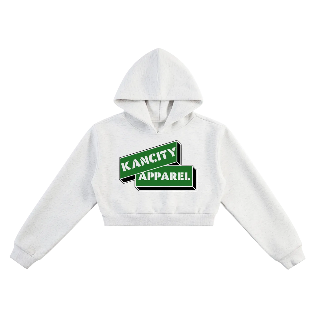 W City Block Cropped Hoodie