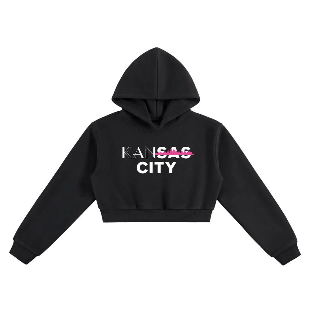 W The City Cropped Hoodie