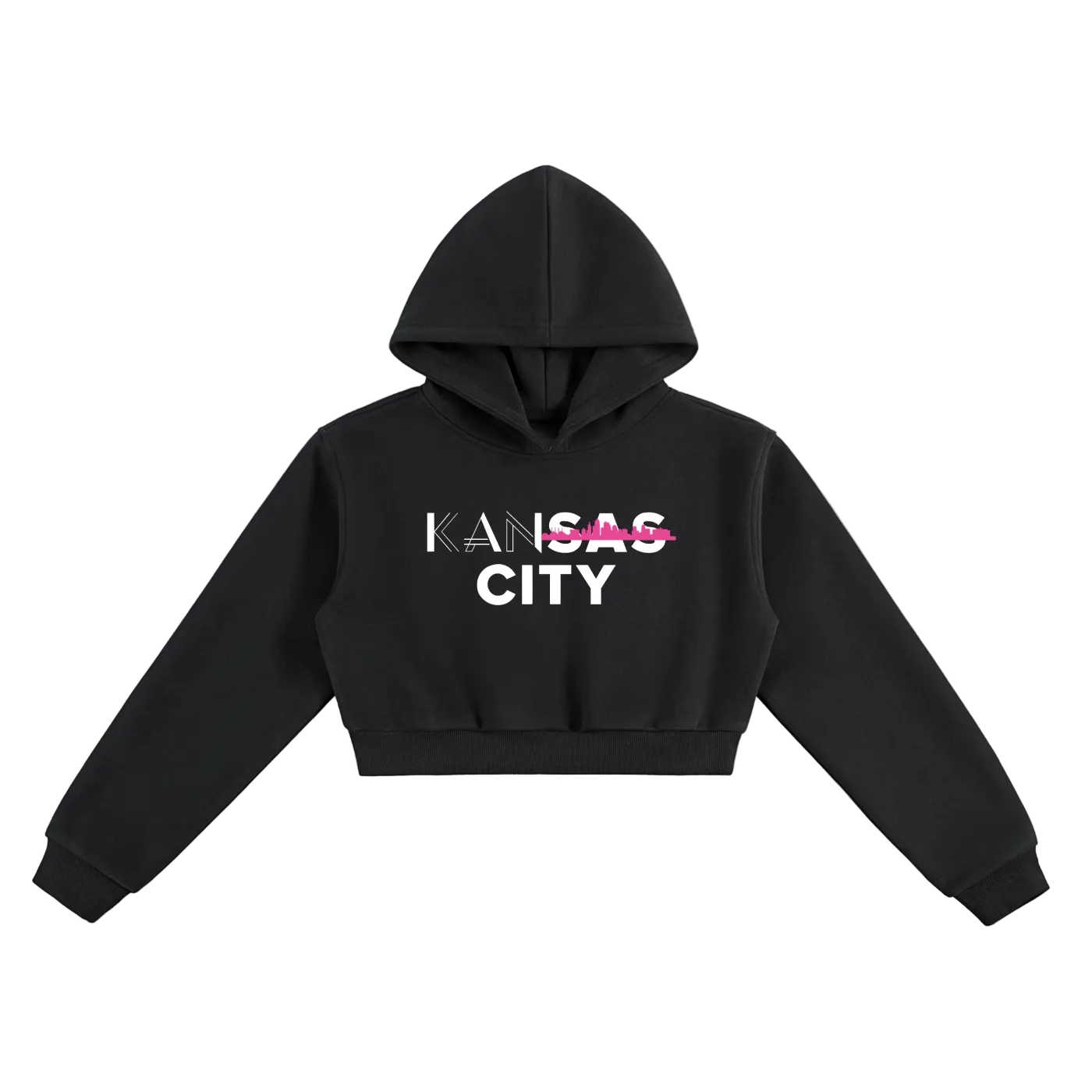 W The City Cropped Hoodie