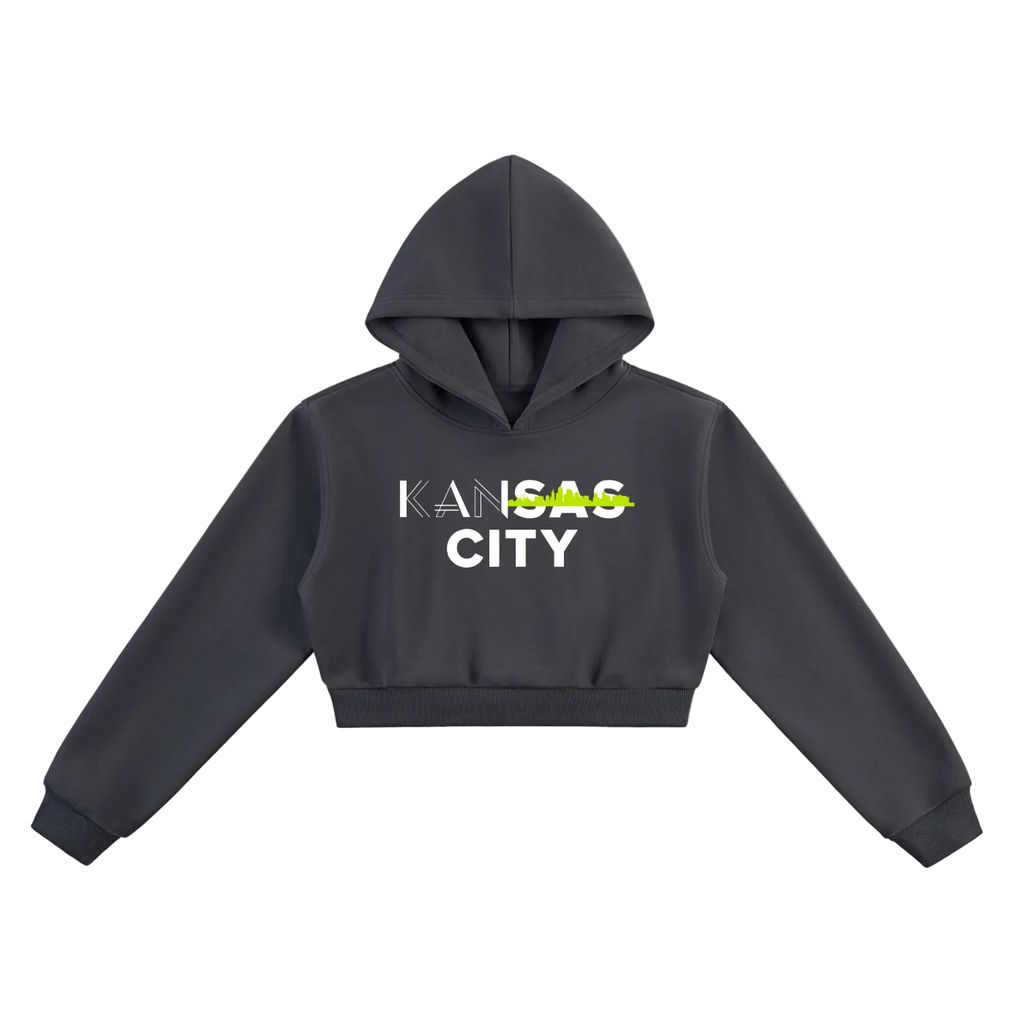 W The City Cropped Hoodie