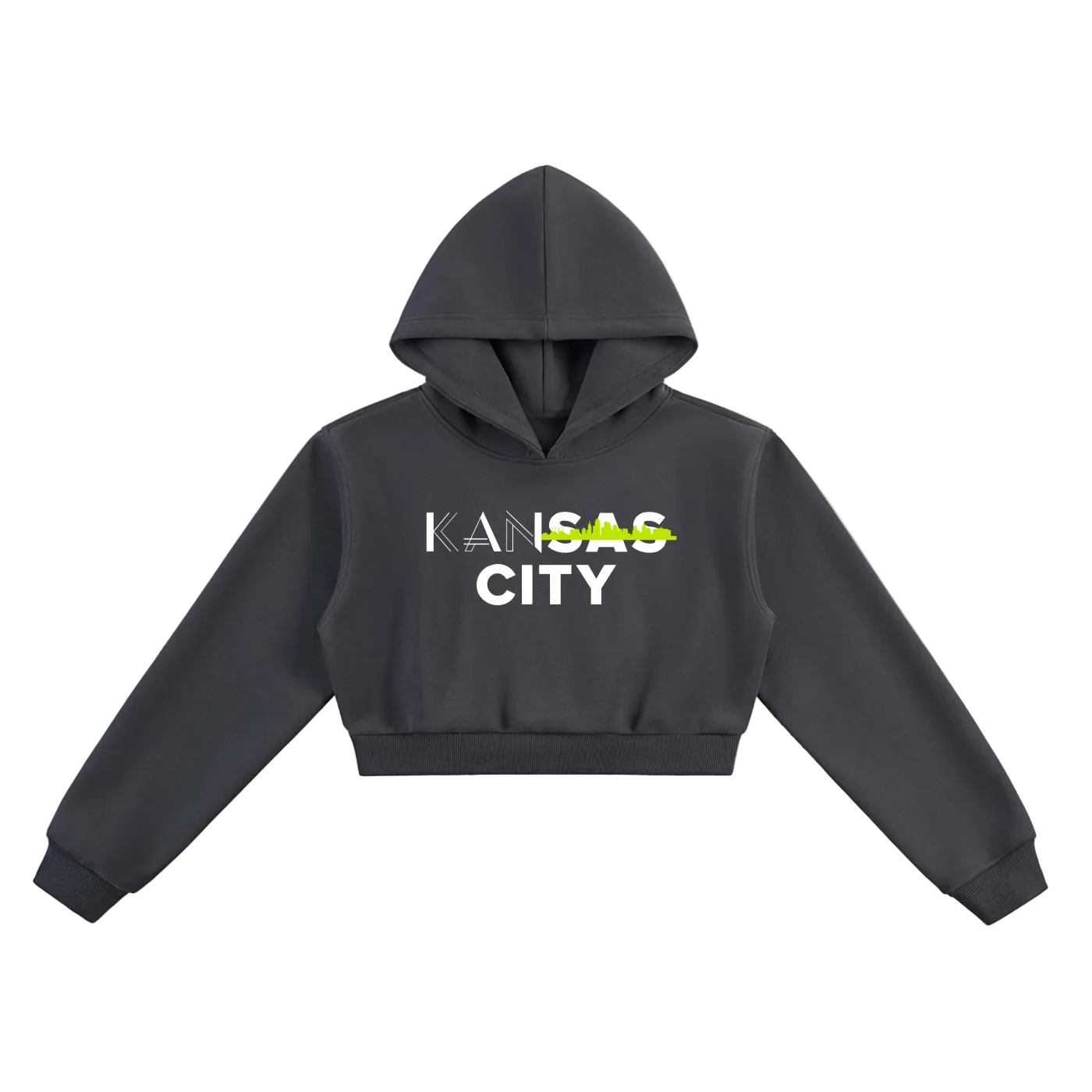 W The City Cropped Hoodie