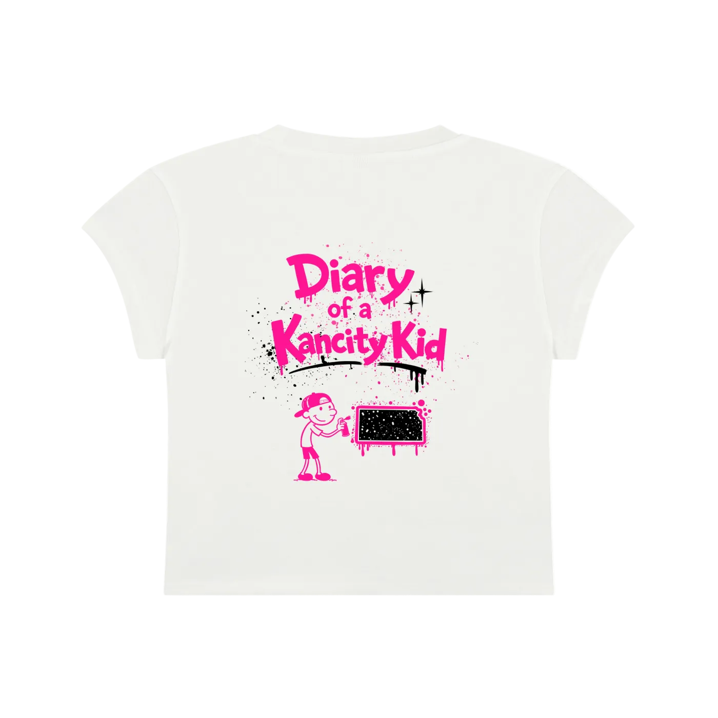 W Kancity Kid KS Slim-Fit Cropped T-Shirt