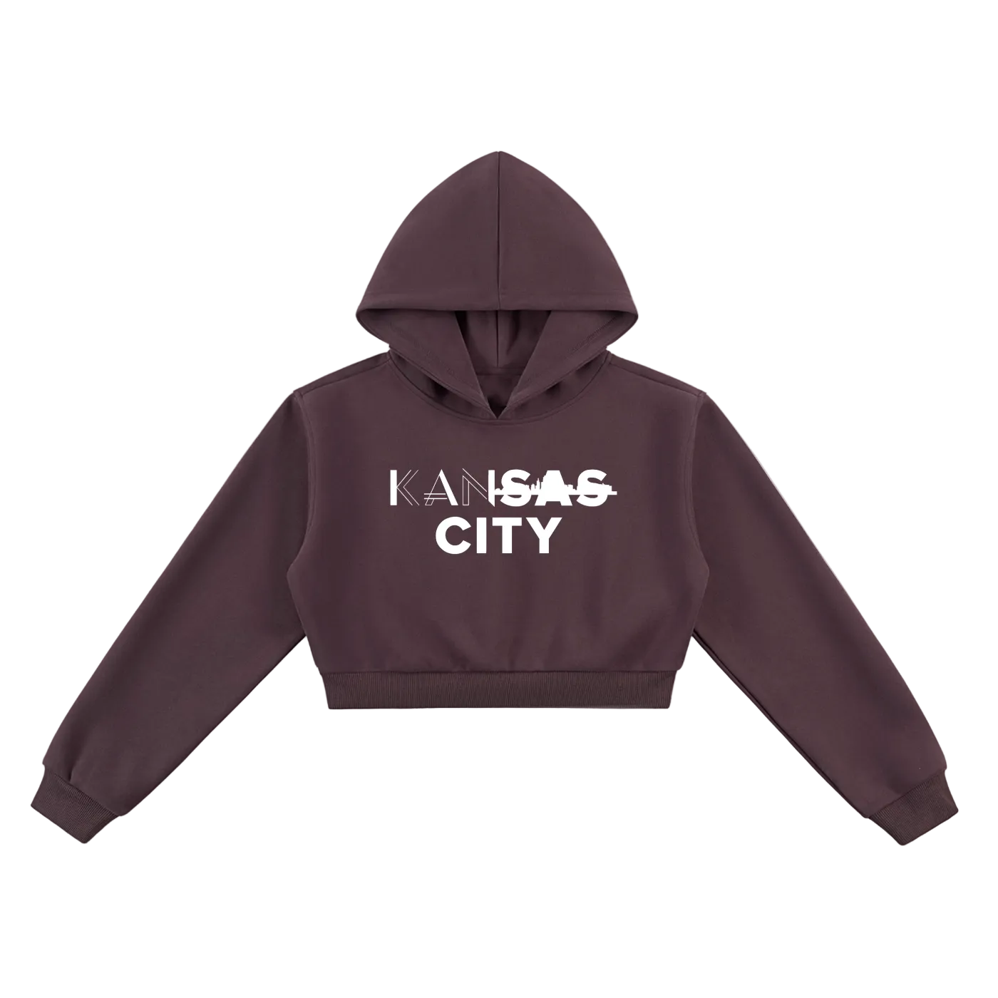 W The City Cropped Hoodie