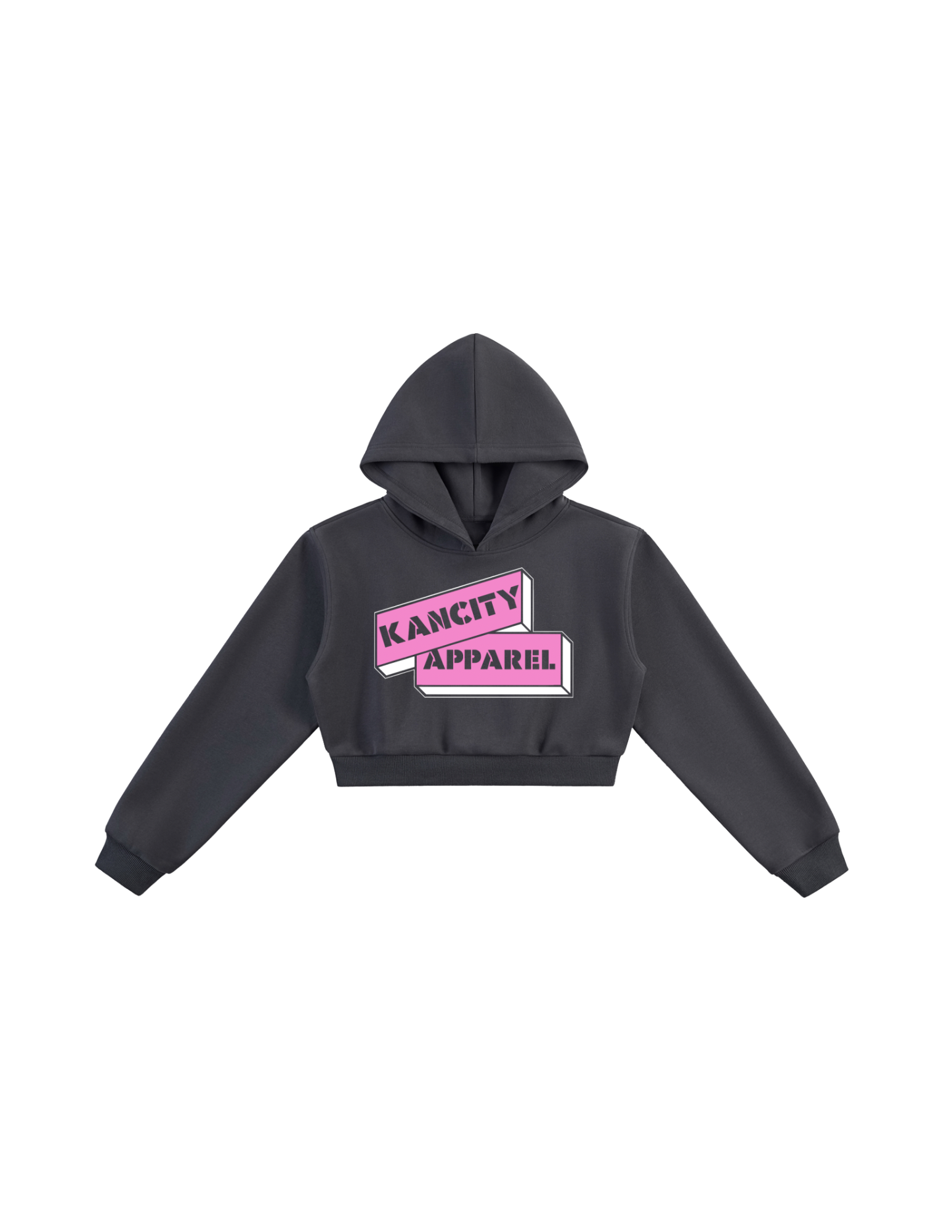 W City Block Cropped Hoodie