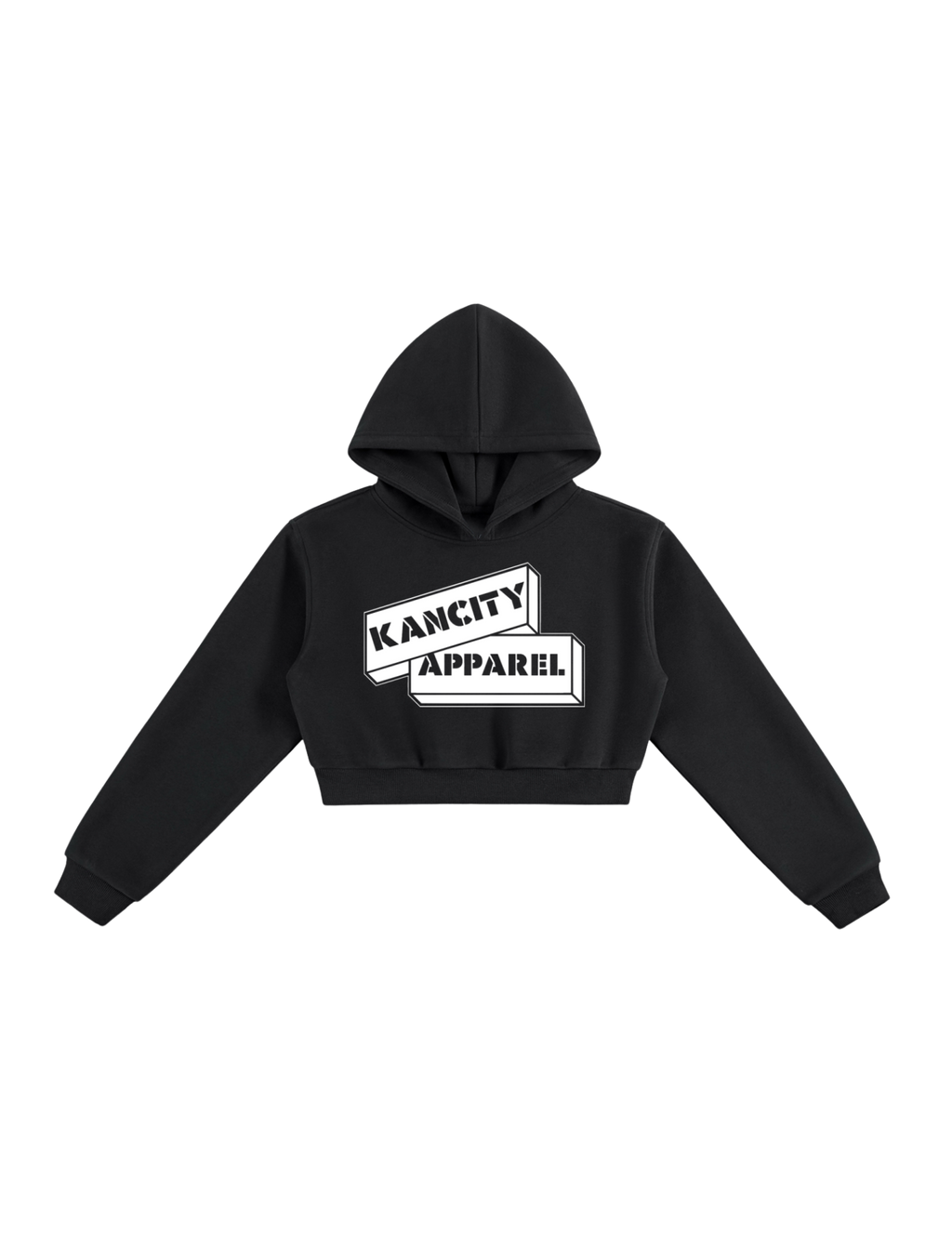 W City Block Cropped Hoodie