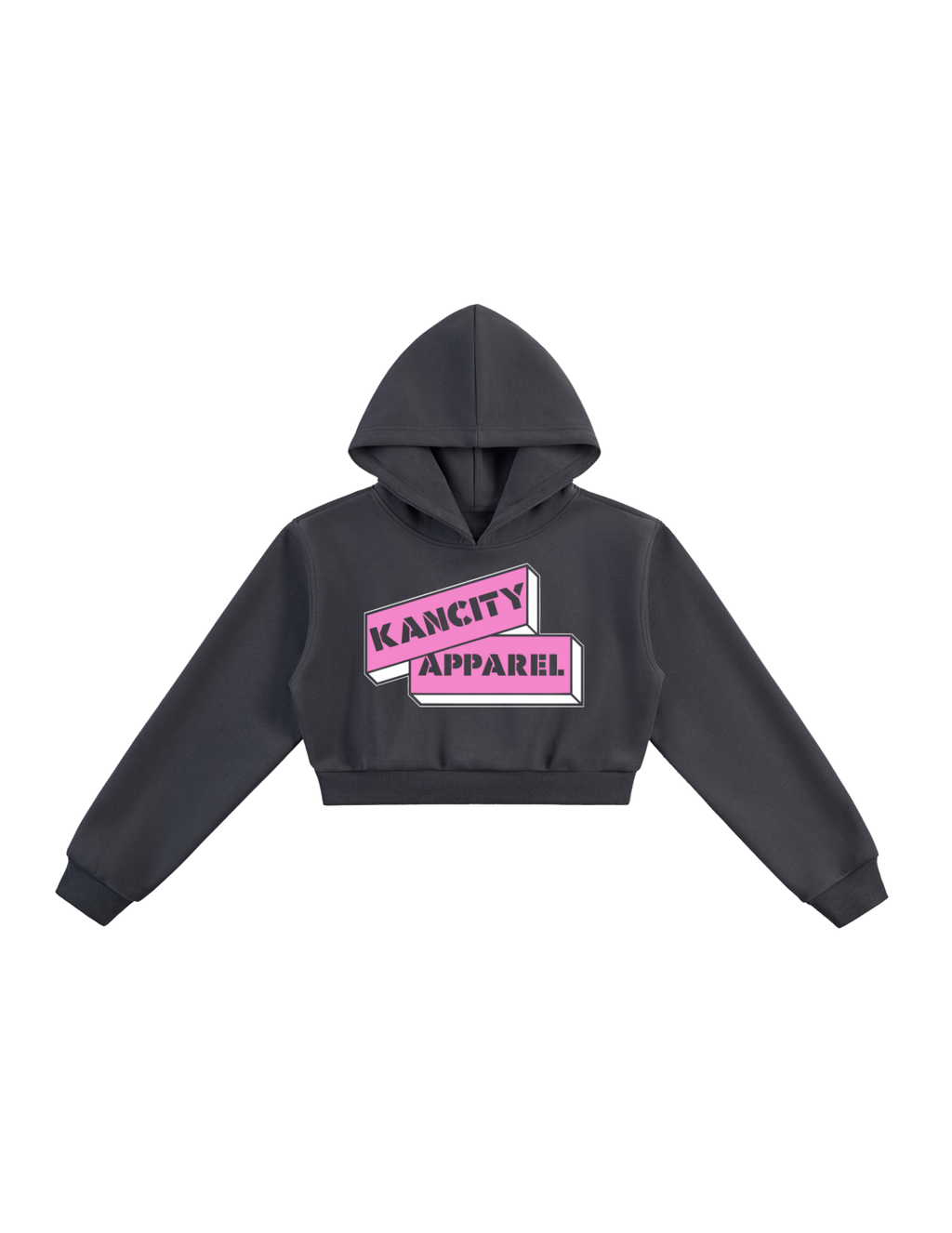 W City Block Cropped Hoodie
