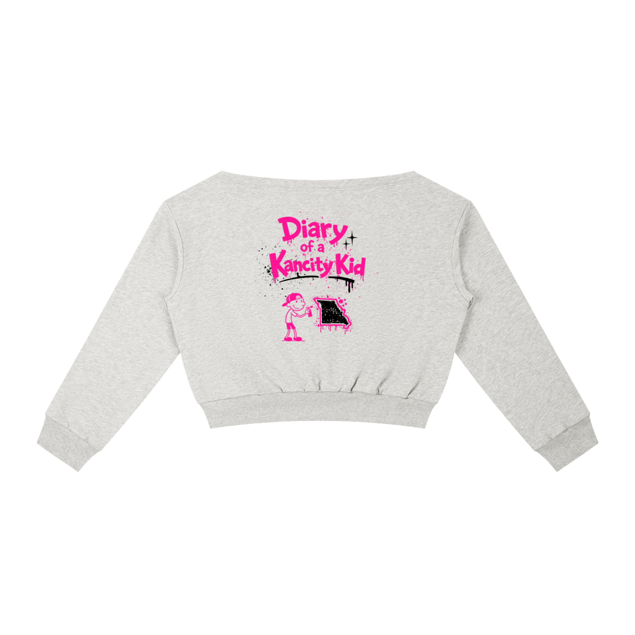 W Kancity Kid MO Off-Shoulder Sweatshirt