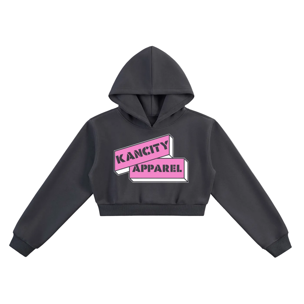 W City Block Cropped Hoodie