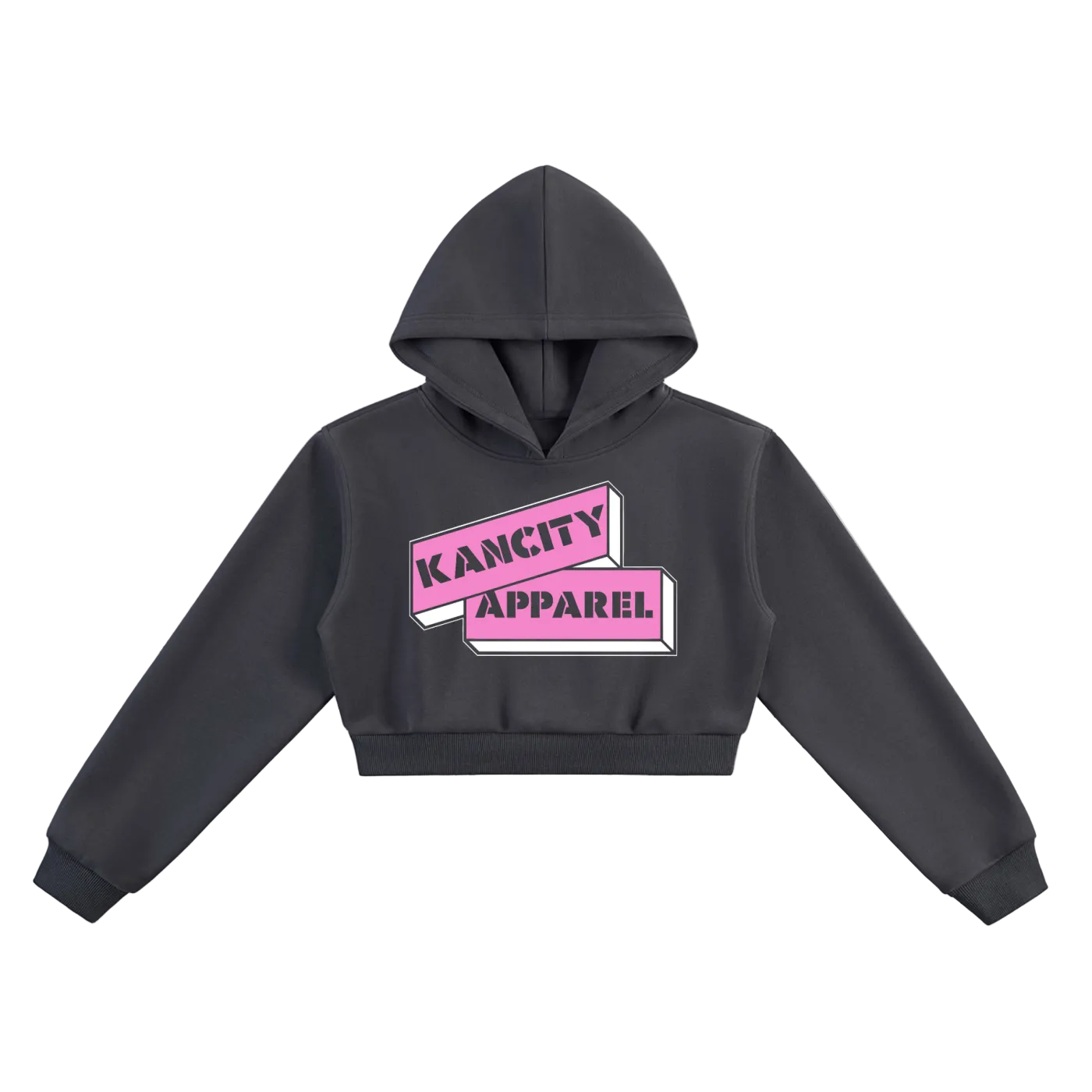 W City Block Cropped Hoodie